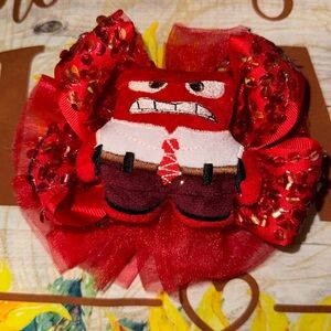 New -‎ Inside out Angry  hair bow